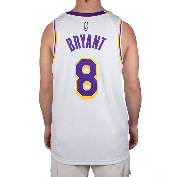 Футболка баскетбольная спортивная майка жилет sw fan edition lakers home 8 Nike, белый — фото 4