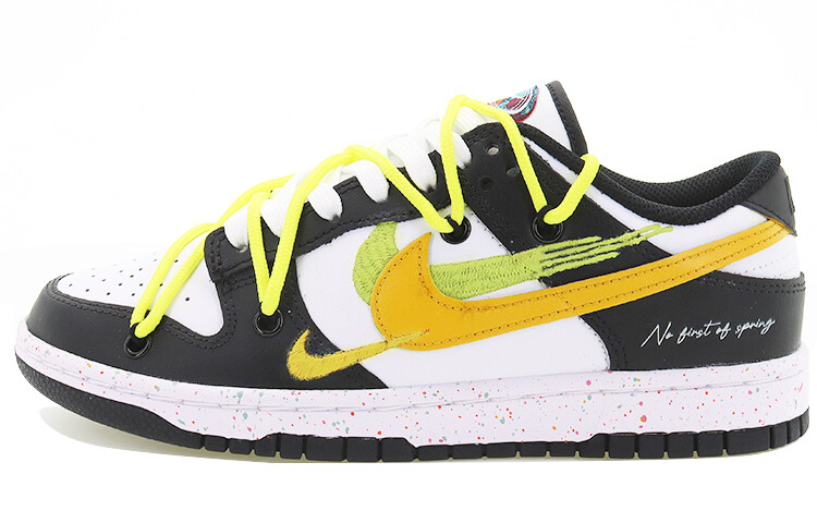 

Кроссовки Nike Dunk Skateboarding Shoes Women's Low-top Yellow, черный
