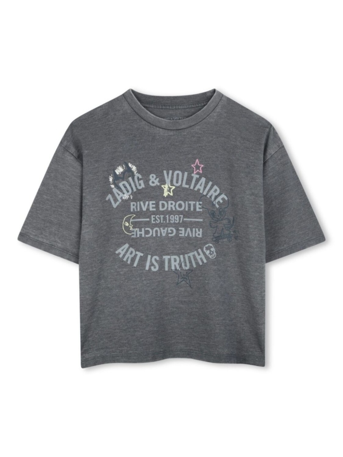 

Футболка Zadig & Voltaire Kids с логотипом, серый