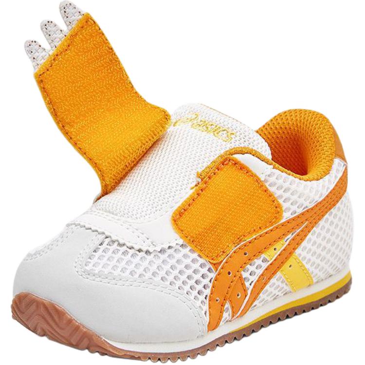 ASICS Устойчивые к истиранию дышащие низкие детские ботинки Cotla Anti Kick бело-оранжевые для малышей — фото 3