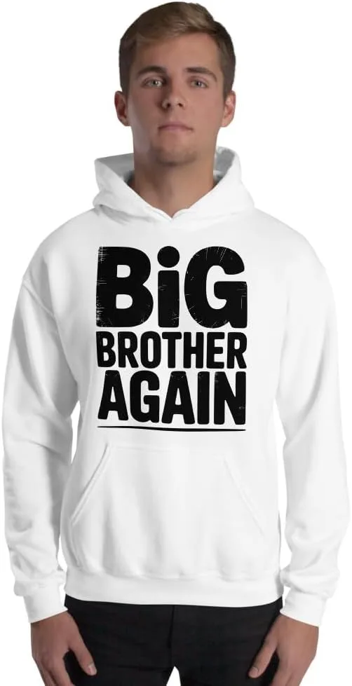 Продвигаемый худи для братьев и сестер, Big Brother Again Generic, белый