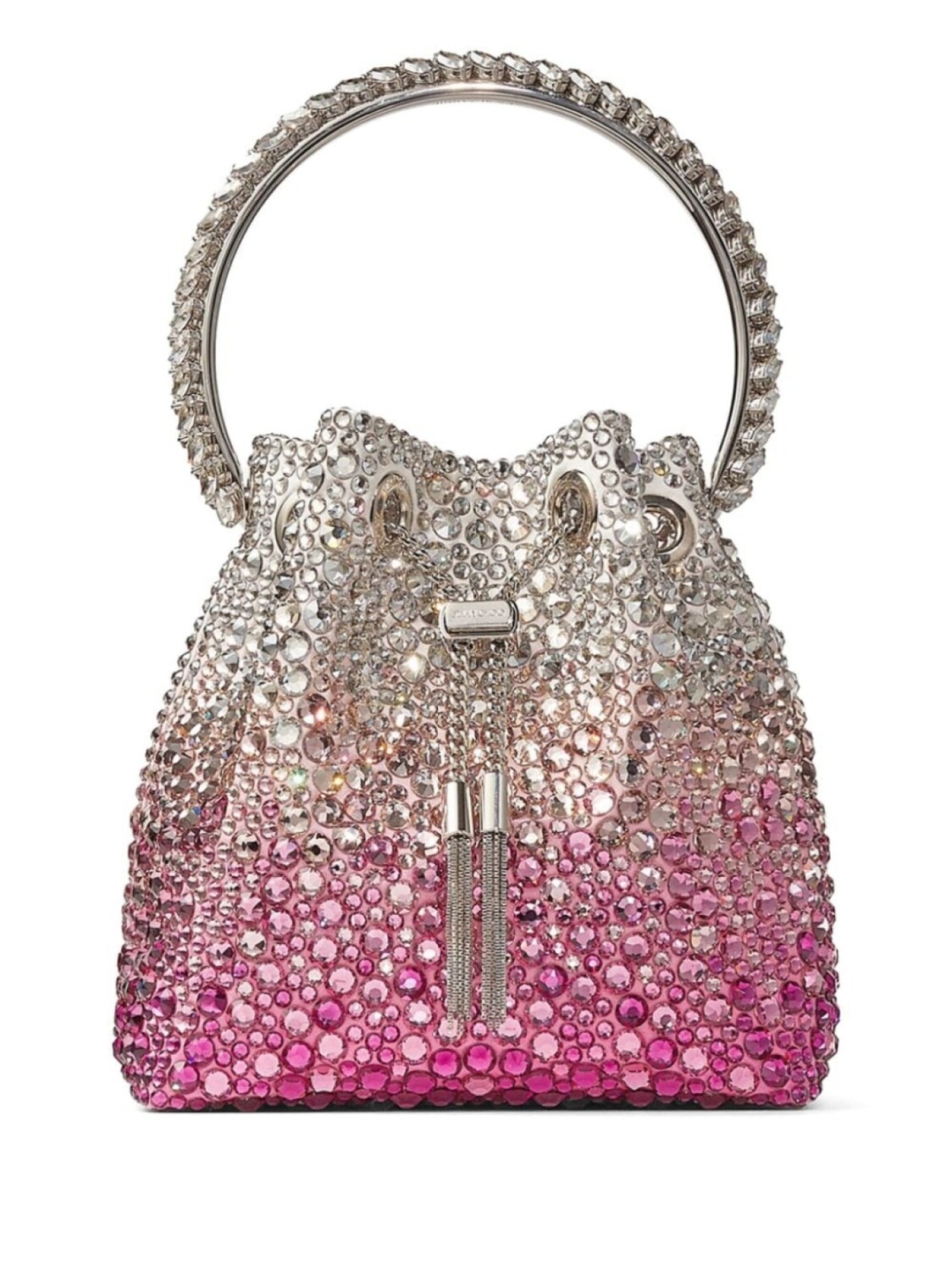

Сумка-ведро Jimmy Choo Bon Bon с кристаллами, розовый