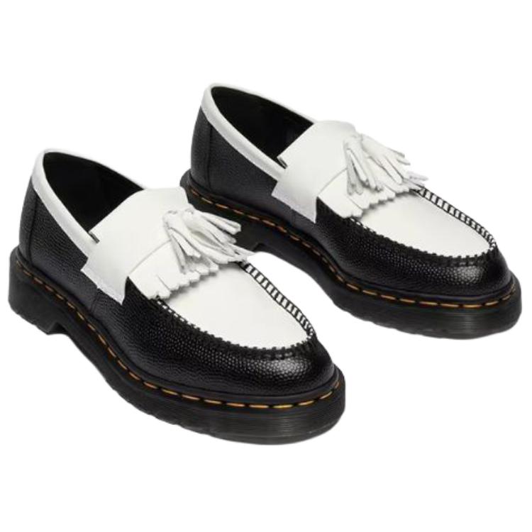 Dr.Martens Adrian BW Loafers из коровьей кожи унисекс черно-белые — фото 4