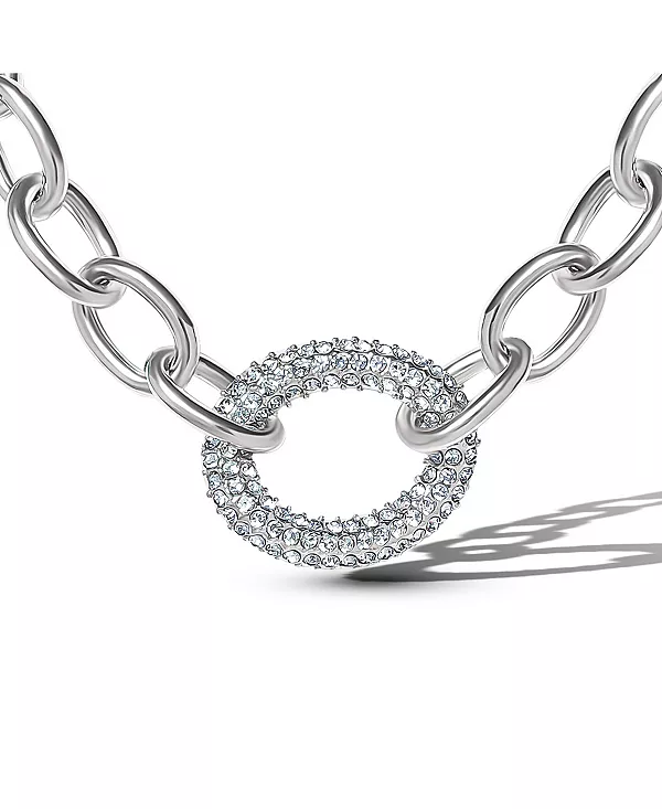 

Заметное колье овальной формы с паве и звеньями Jessica Simpson, silver