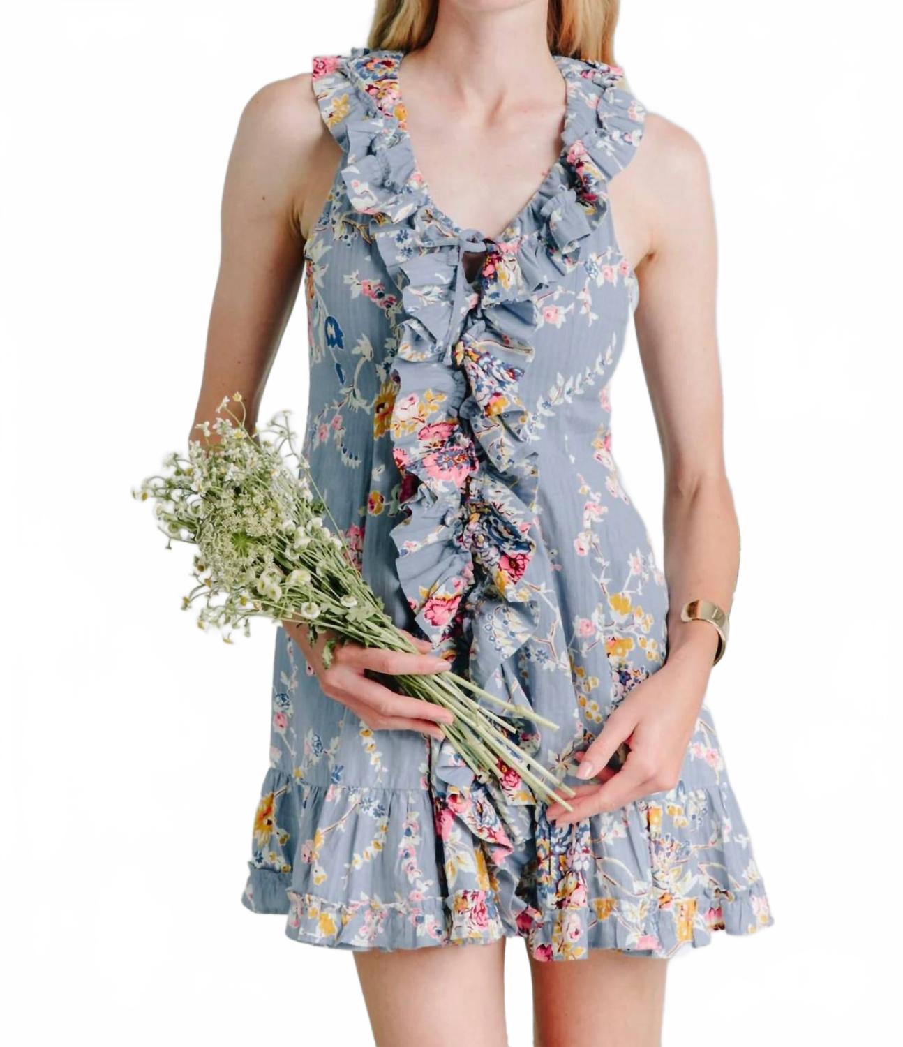 

Боуи Мини Платье в цветочном принте Пауэрскорт Гарден LOVE THE LABEL, Powerscourt Garden Floral