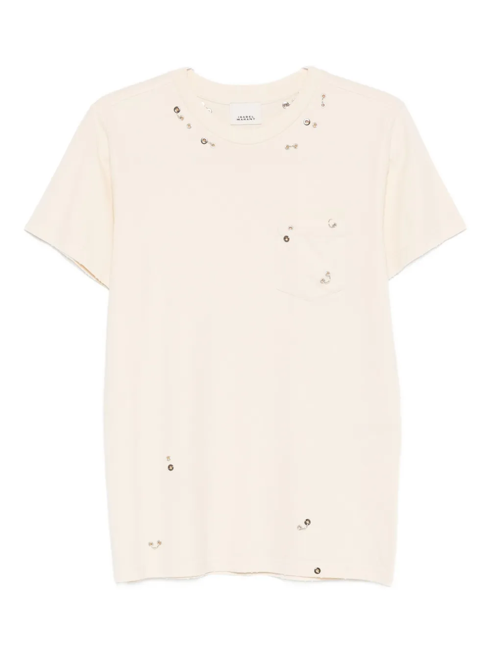 Футболка Yezra с отделкой Isabel Marant, нейтральный