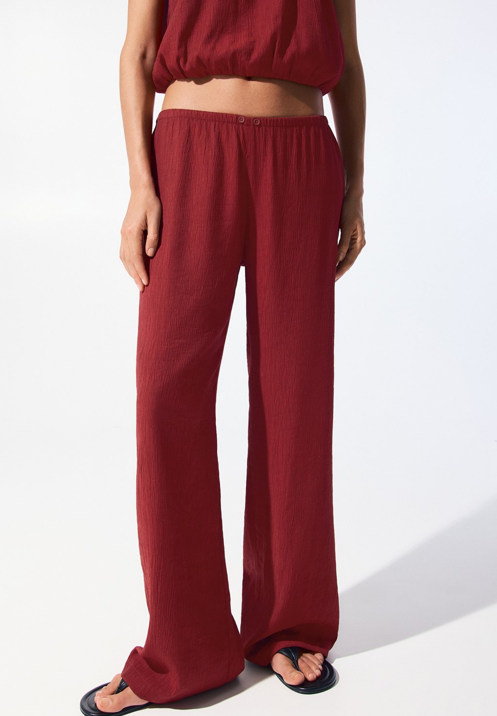 

Пижамные штаны PULL&BEAR, темно-красный
