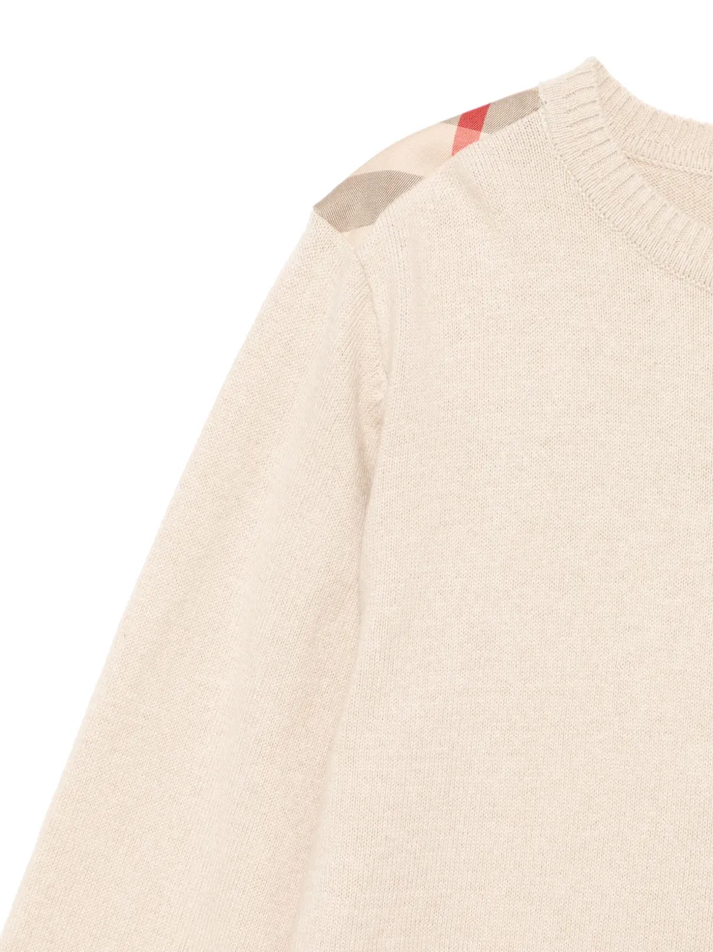 Джемпер с круглым вырезом BURBERRY KIDS, нейтральный — фото 3