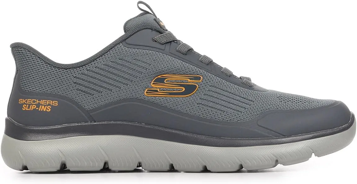Мужские кроссовки Skechers Summits Leyter, Gray Mesh Orange Pu