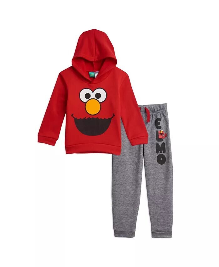 

Комплект одежды с капюшоном и брюками Elmo для маленьких мальчиков Sesame Street, красный