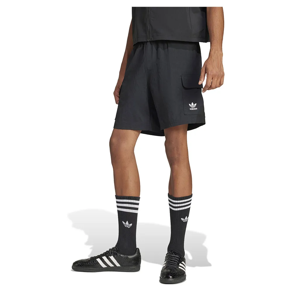 

Тканые шорты-карго adidas Originals Trefoil Essentials, черный