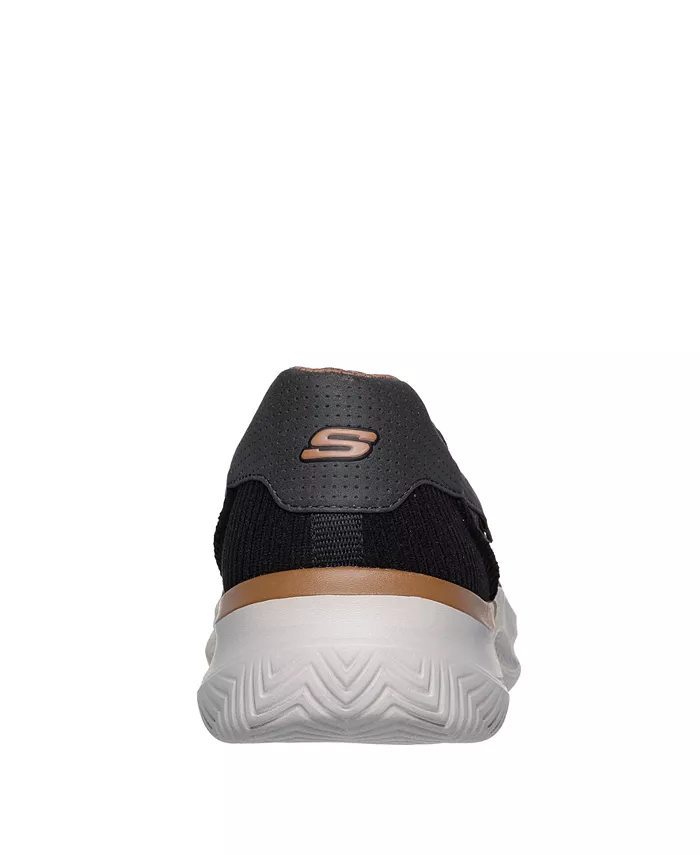 Мужские повседневные слипоны Marco Slip-On Moc в свободном крое Hasting от Finish Line Skechers, серый — фото 4