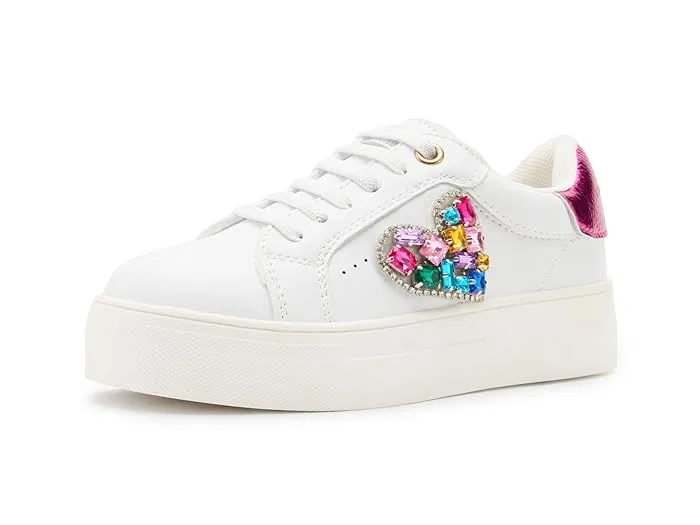 Кроссовки с металлическим сердечком Mini Laney Love Heart Kurt Geiger London Kids, White — фото 2