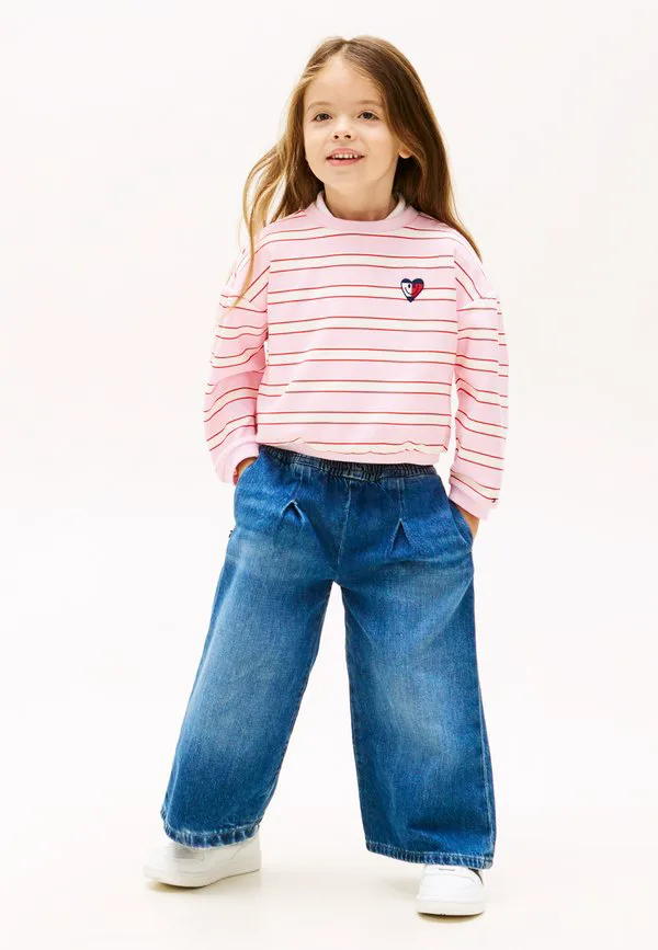 Свободная толстовка с изображением улыбающегося сердца и флага. Tommy Hilfiger, Pearly Pink — фото 2