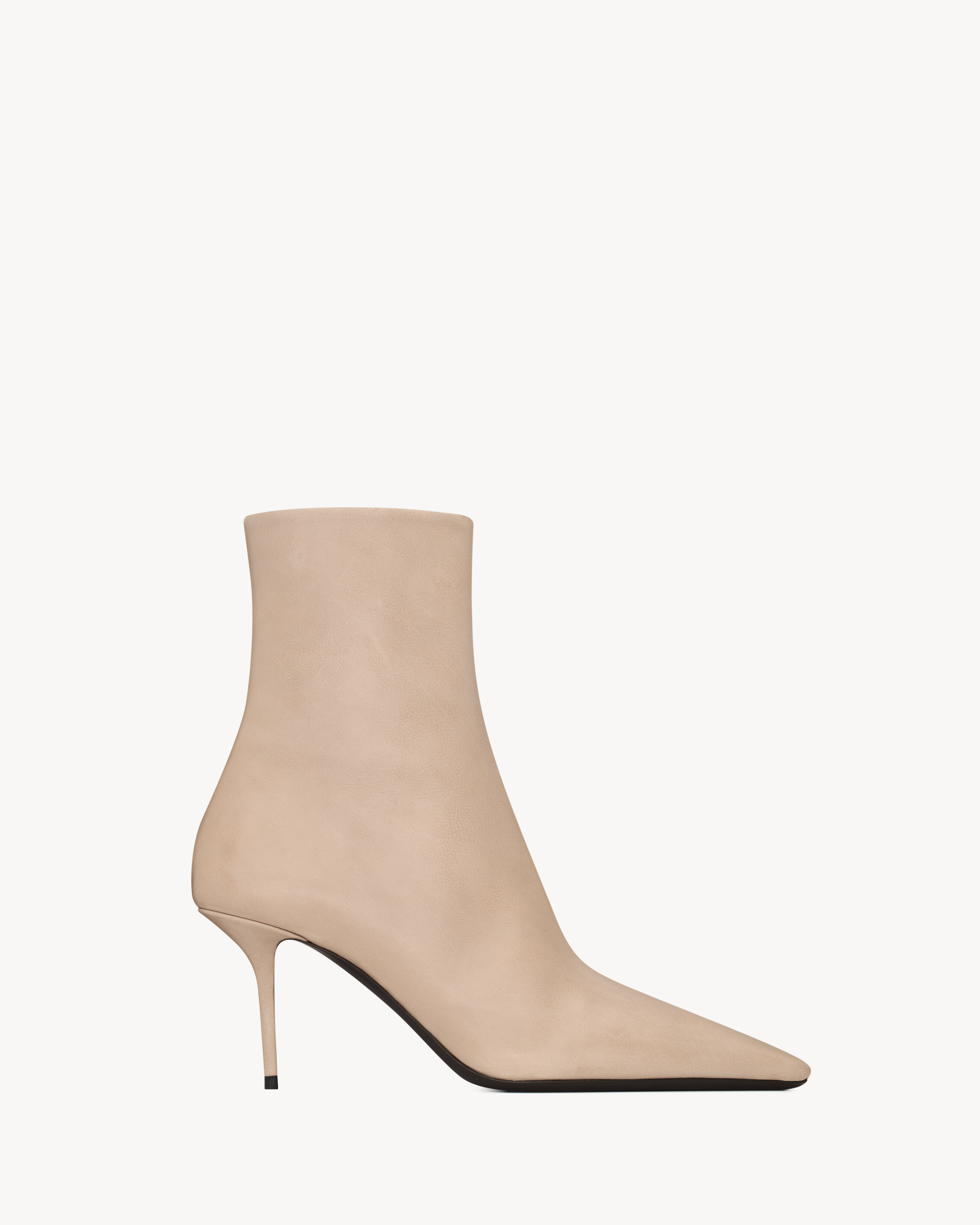 Ботильоны ASHLEY из гладкой кожи Saint Laurent, бежевый