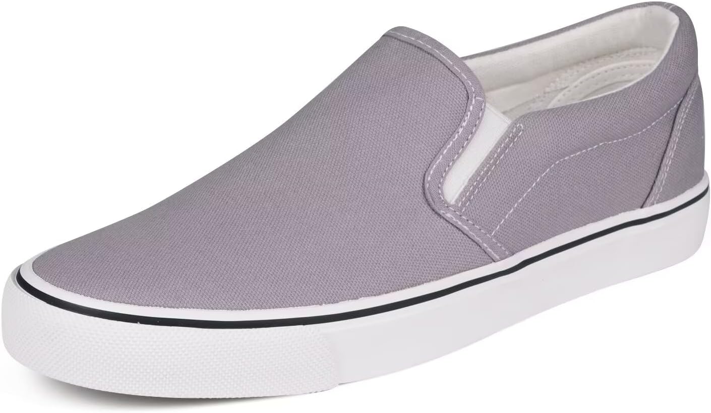 

Мужские классические слипоны из канвы, повседневные лоферы, модные кроссовки Antlulu, светло-серый