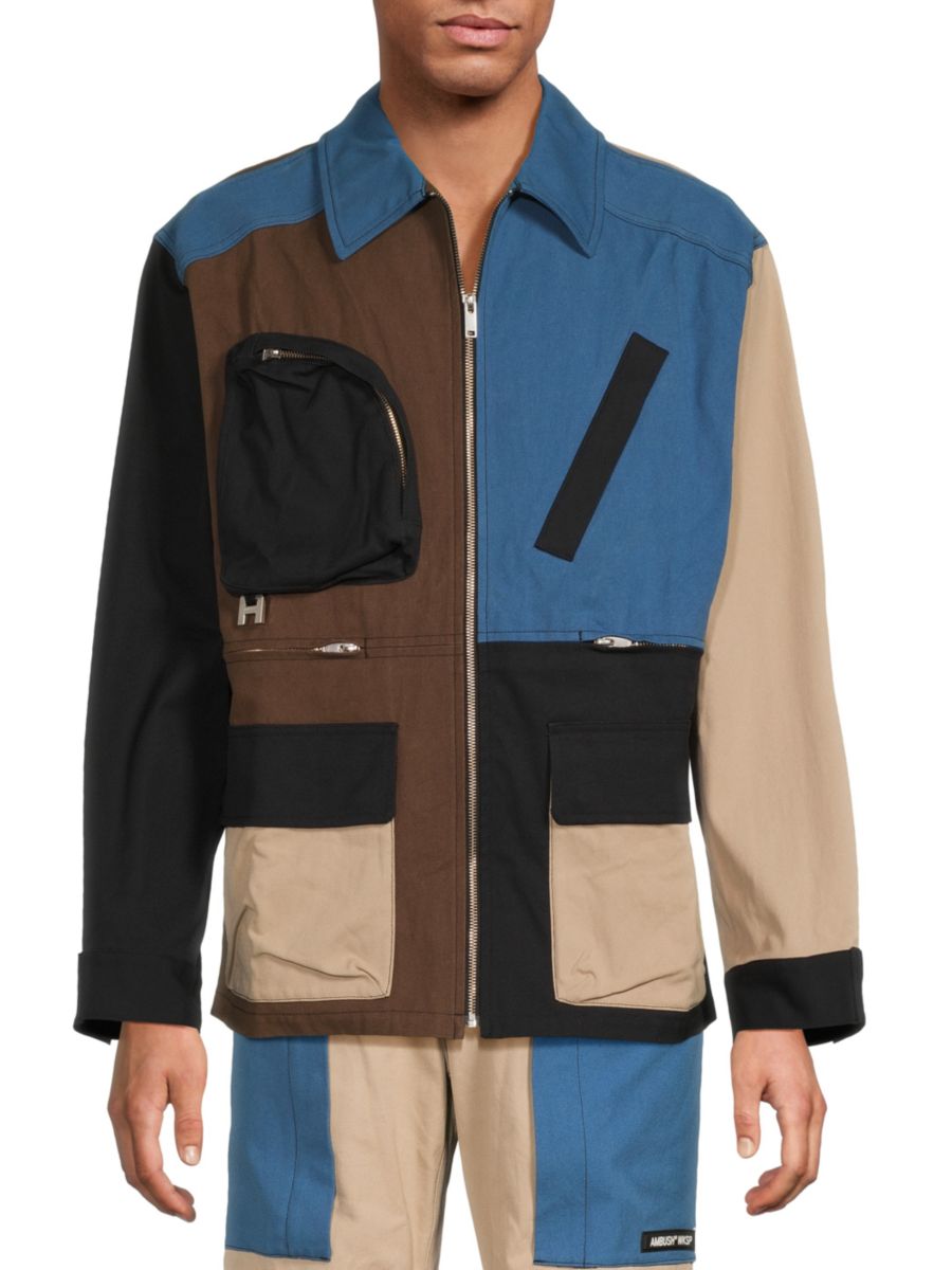 

Куртка с цветными панелями из хлопка Ambush, цвет Brown Multi, Коричневый, Куртка с цветными панелями из хлопка Ambush, цвет Brown Multi