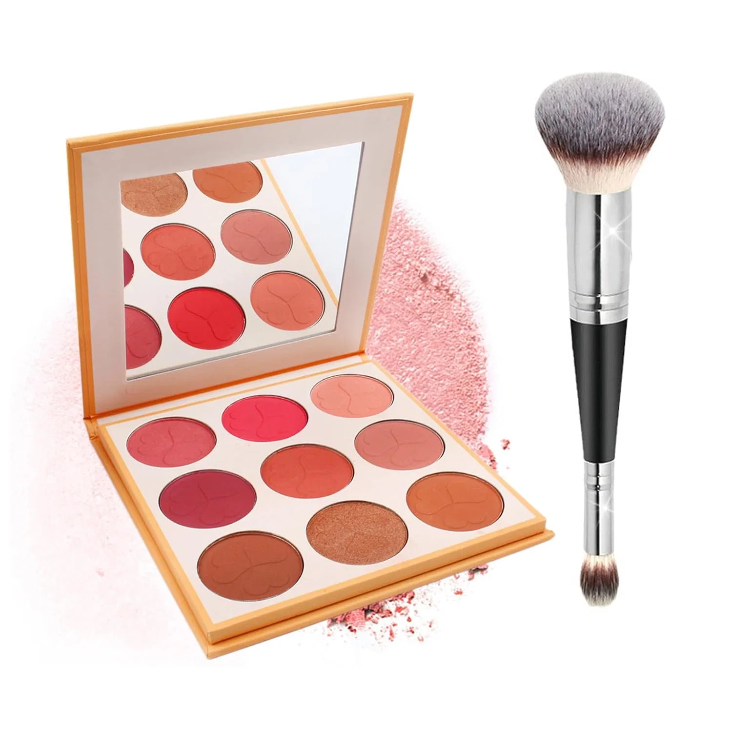 Профессиональная палетка для контуринга Kivinia 9 цветов с кистью Kivinia, Kit B - 9 Colours