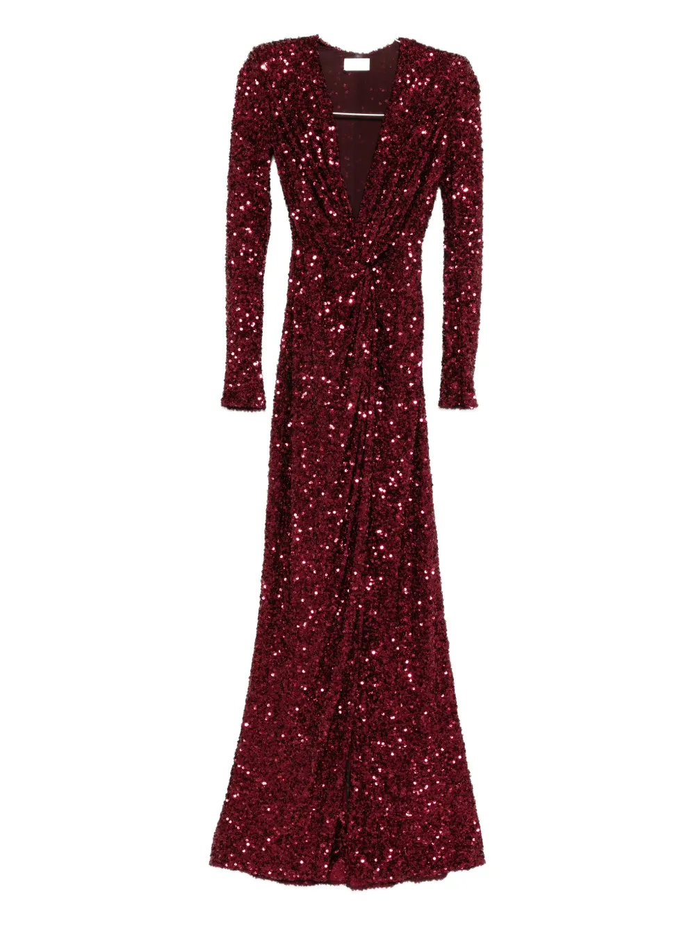 

Платье в пол с пайетками Elisabetta Franchi, красный