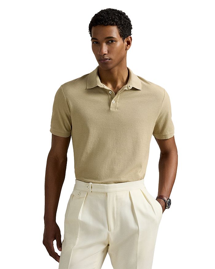 

Классическая поло с медовой сеткой Polo Ralph Lauren, коричневый/бежевый