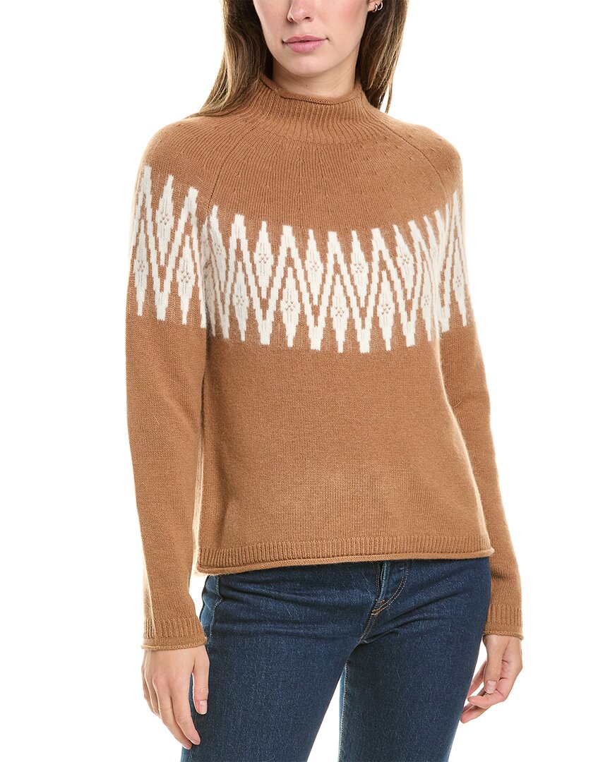

Свитер Hannah Rose Sunburst Fairisle Raglan из смеси шерсти и кашемира