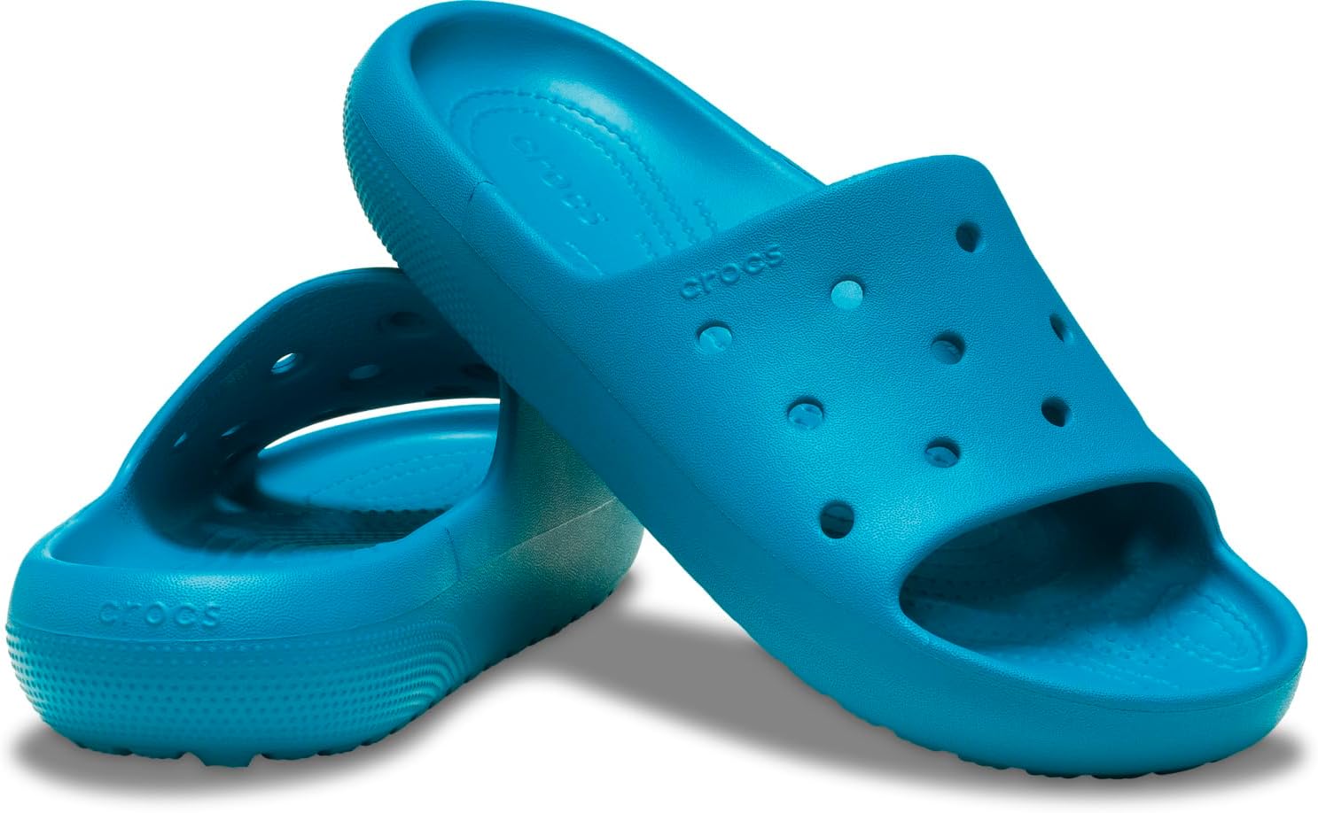 Сандалии Crocs Unisex-Adult Classic Slide V2, Turbo Teal — фото 4