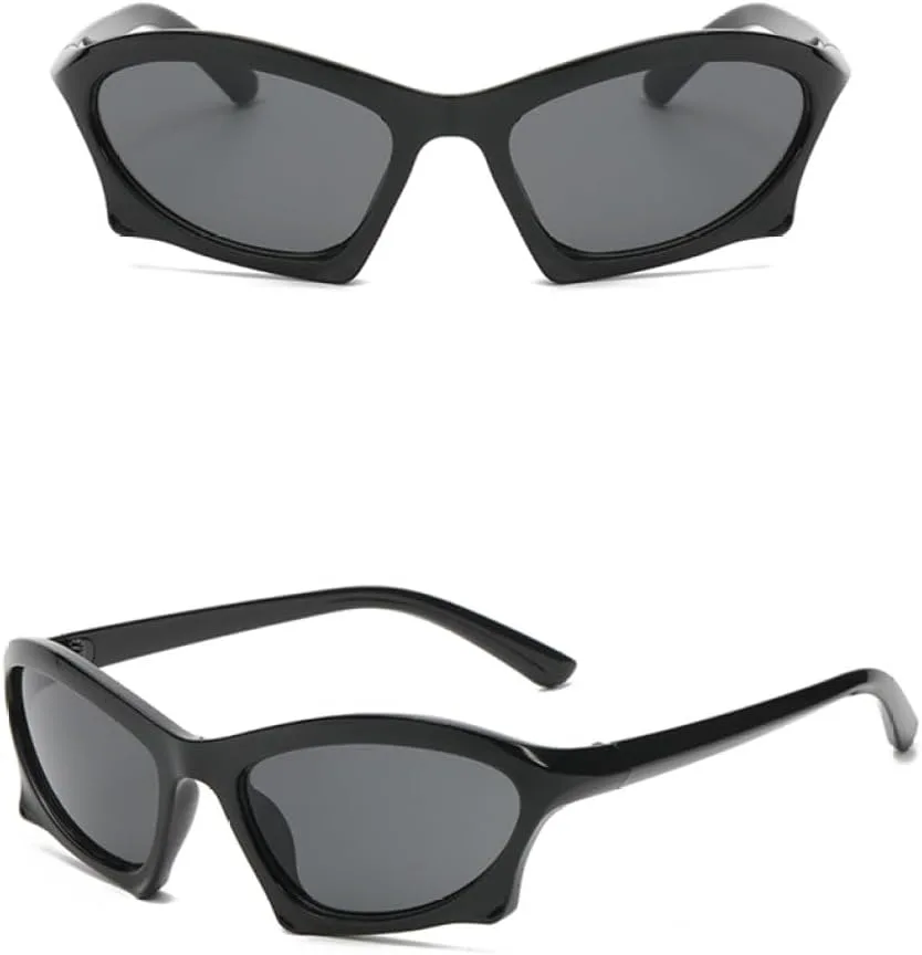 

Модные панк-солнцезащитные очки для женщин, спортивные солнцезащитные очки, защитные очки для мужчин, многоугольные очки, очки обтекаемой формы generic, 1