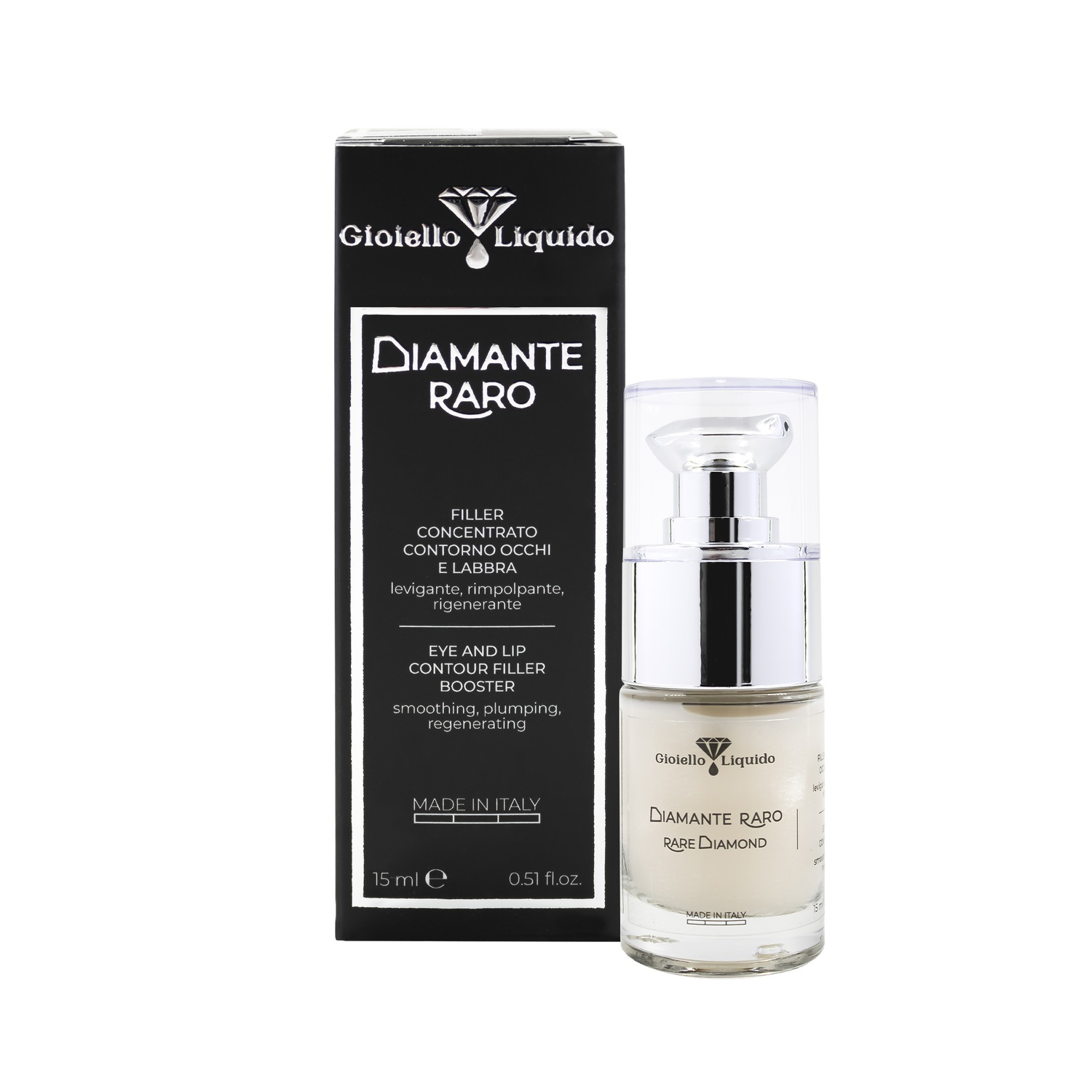 Сыворотка для глаз eye and lip contour filler booster "rare diamond" Gioiello Liquido, объем 15 мл — фото 2