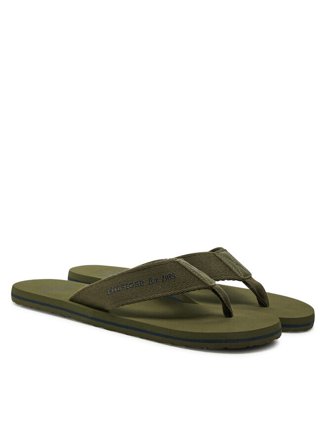 Шлепанцы Tommy Hilfiger Hilfiger 85 Beach Sandal FM0FM05339, зеленый — фото 2