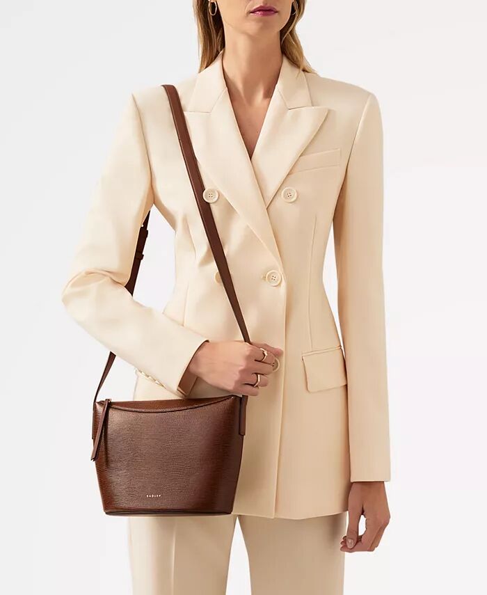 

Сумка Kensal Faux Lizard через плечо с застежкой-молнией Radley London, коричневый