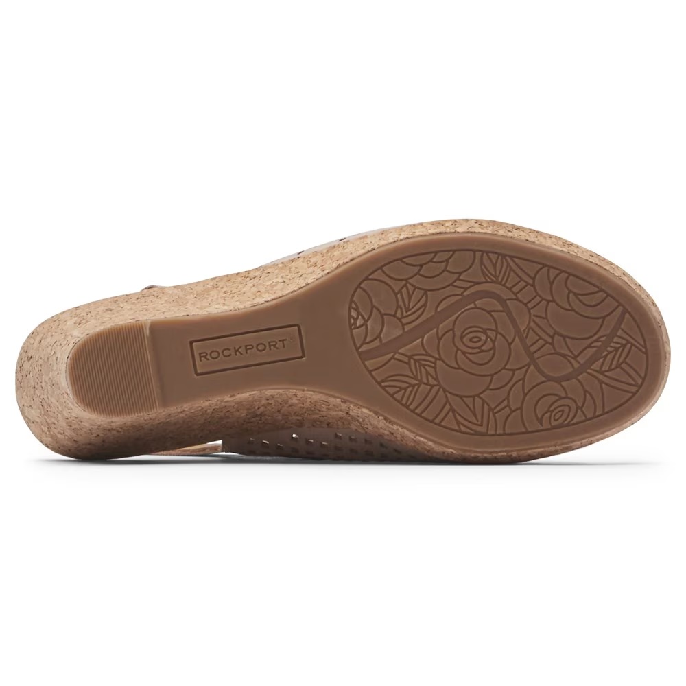 Босоножки на танкетке Briah с задником Rockport, nude leather — фото 4