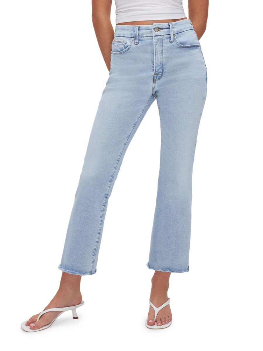 

Укороченные мини-джинсы Good Legs Boot-Cut Good American, индиго