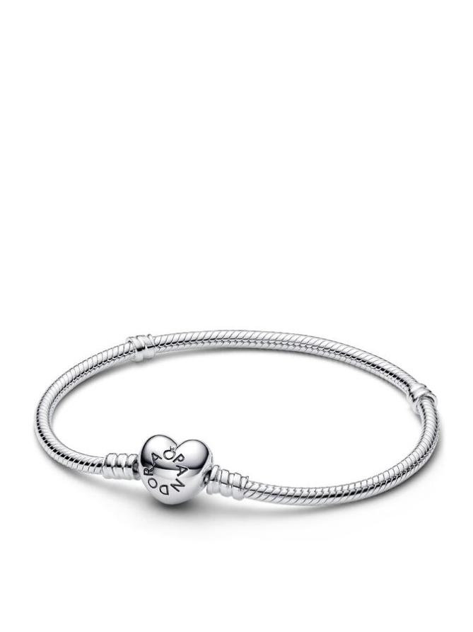 

Набор Pandora Engravable Heart Charm Bracelet Set, стерлинговое серебро