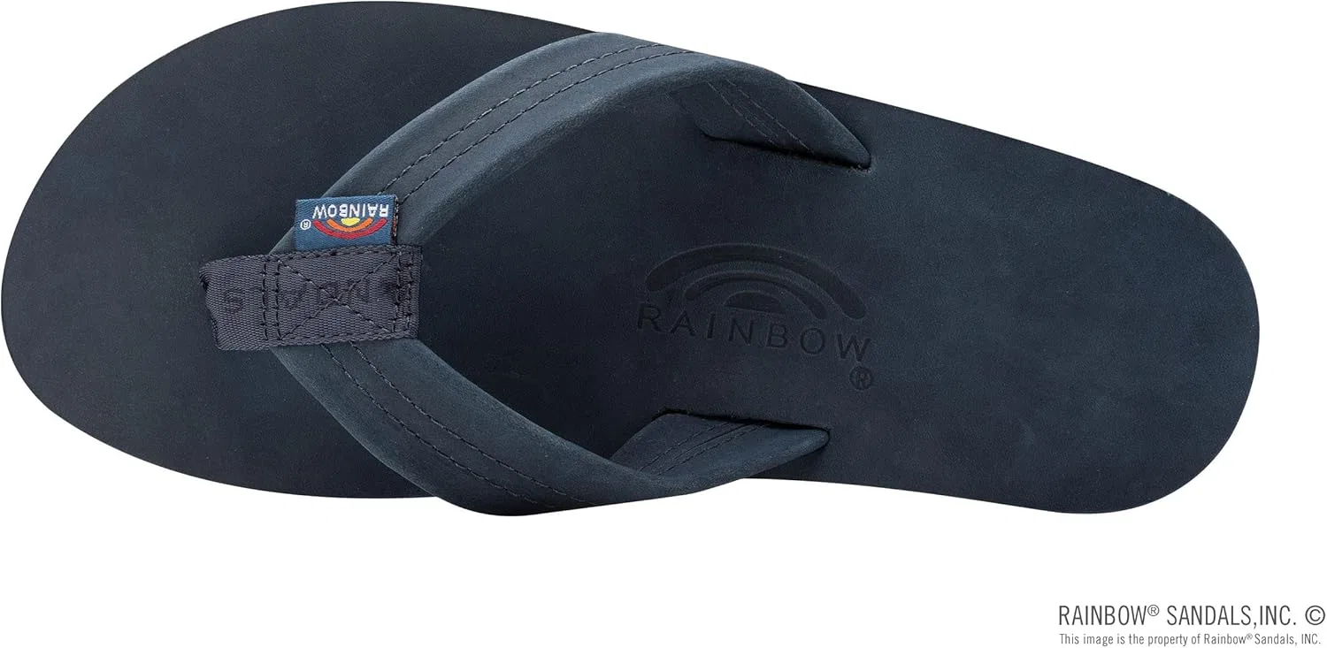 Сандалии с поддержкой стопы, из натуральной кожи, Rainbow, Navy с подошвой Fawn Rainbow Sandals — фото 3