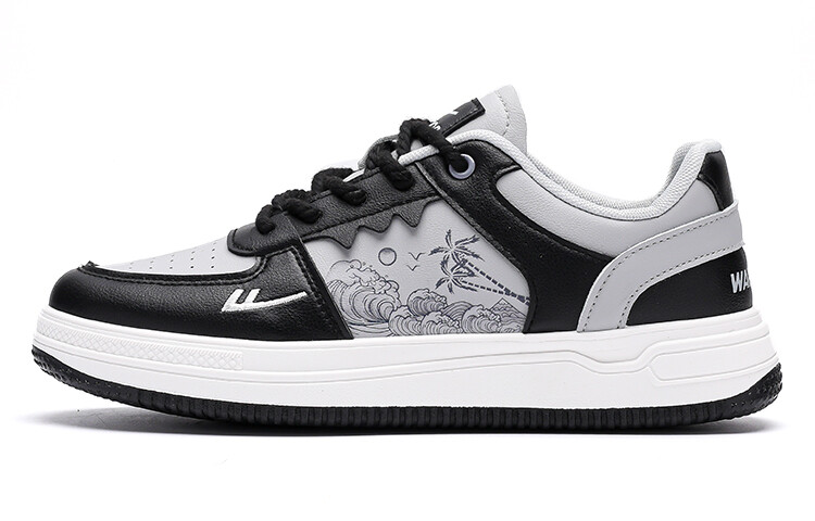 

Кроссовки WARRIOR Skateboarding Shoes Unisex Low-top Gray, черный/серый