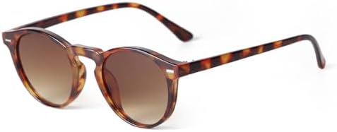 

Круглые солнцезащитные очки с градиентными синими линзами для женщин и мужчин, в стиле ретро, ​​с заклепками, черепаховой оправой, защита от ультрафиолета UV400 MTZJH, C17