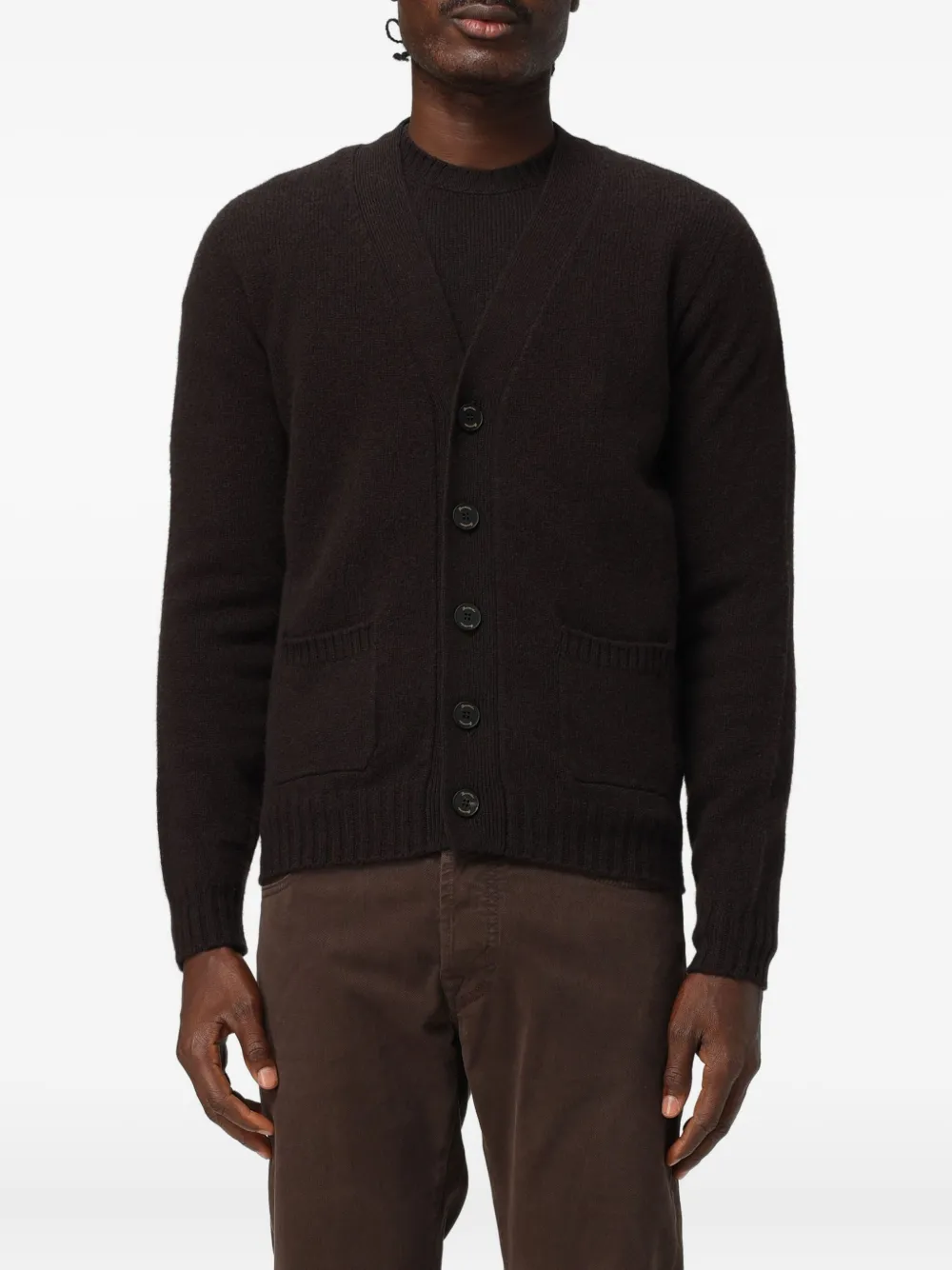 

Кардиган с V-образным вырезом Drumohr, коричневый