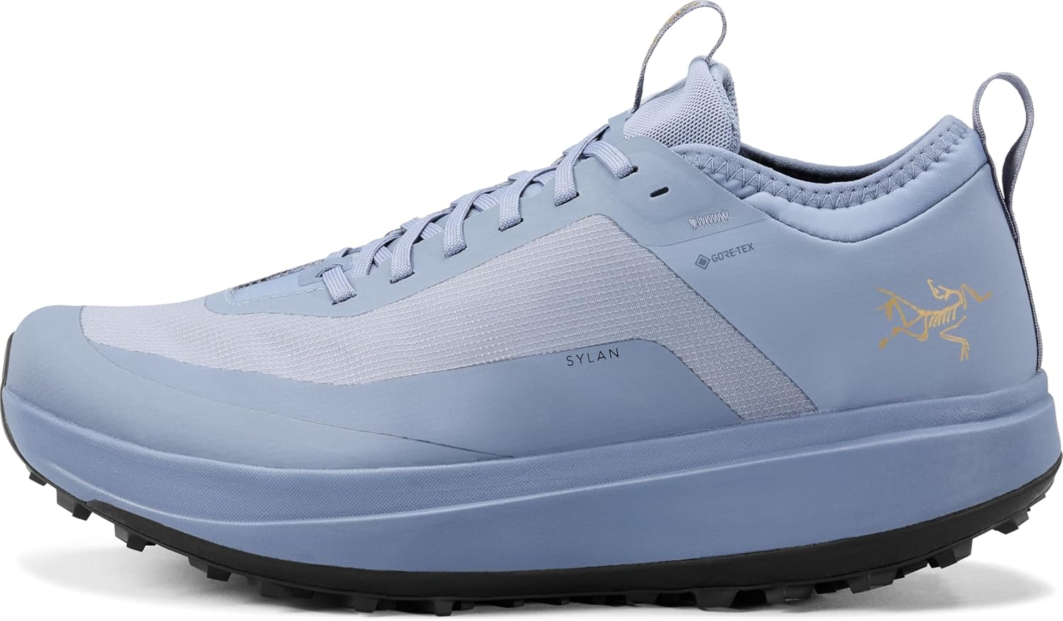 

Мужские беговые кроссовки Arc'teryx Sylan GTX, Водонепроницаемые и дышащие трейловые кроссовки Gore-Tex с рокер-подошвой для скорости, Stratus/Dk Stratus