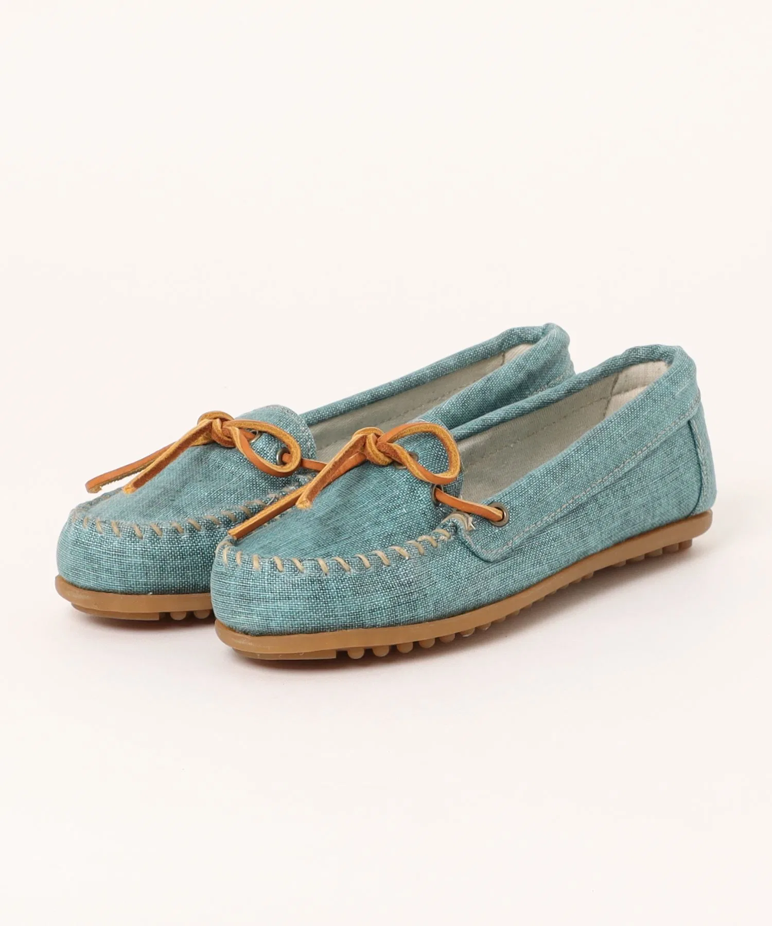 Унисекс мокасины из канваса Minnetonka CANVAS MOC светло-голубые