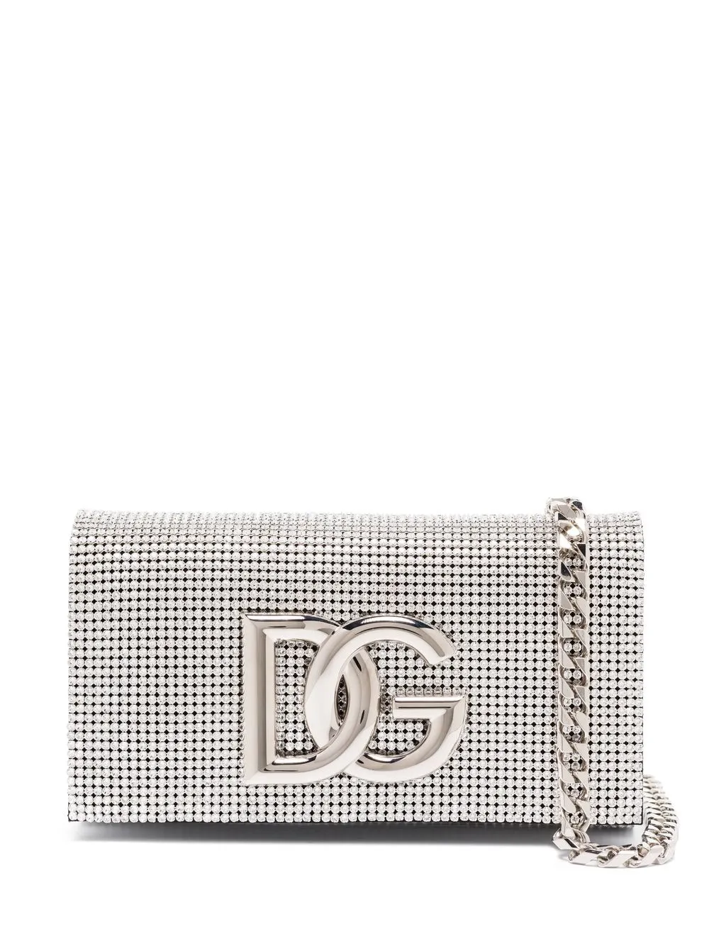 

Сумка на плечо с кристаллами и логотипом DG DOLCE & GABBANA, нейтральный