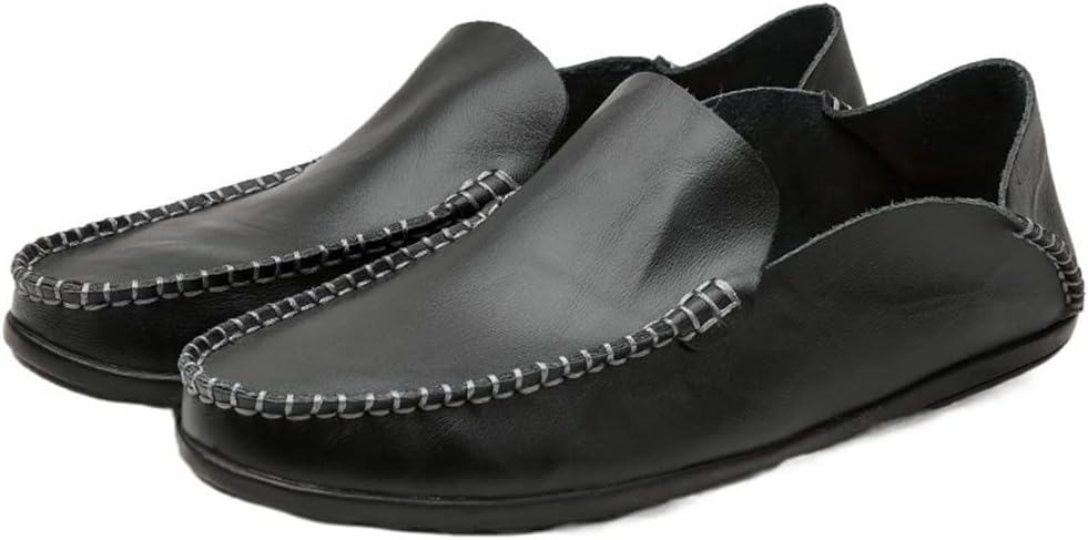 

Мокасины EVSER для мужчин, курительные, простые, легкие кожаные, противоскользящие, гибкие, с плоским каблуком, повседневные, без шнурков (Цвет: красный, Размер: 8)