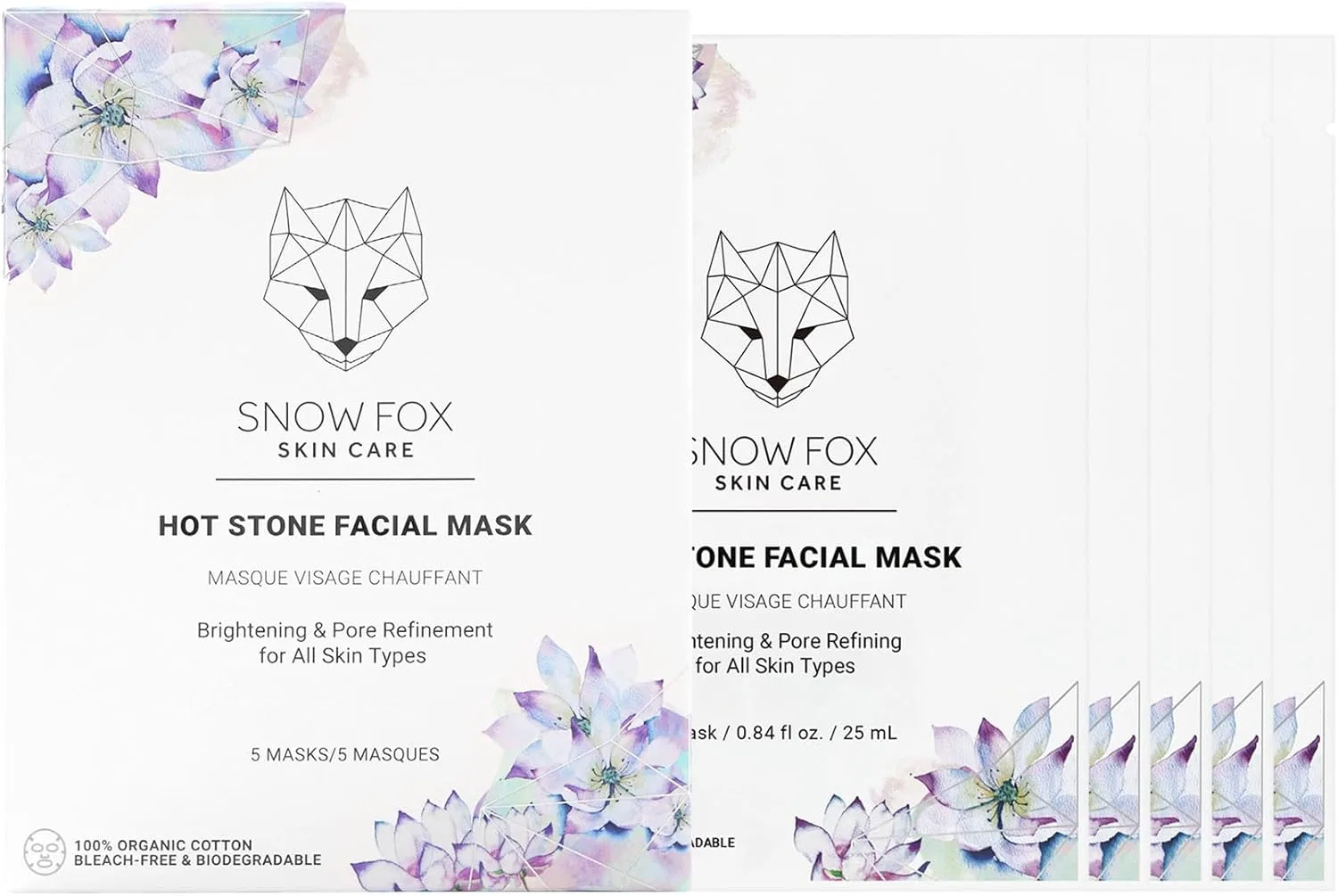 Маска для лица Snow Fox Skin Care — Листовая Hot Stone, , увлажняющая