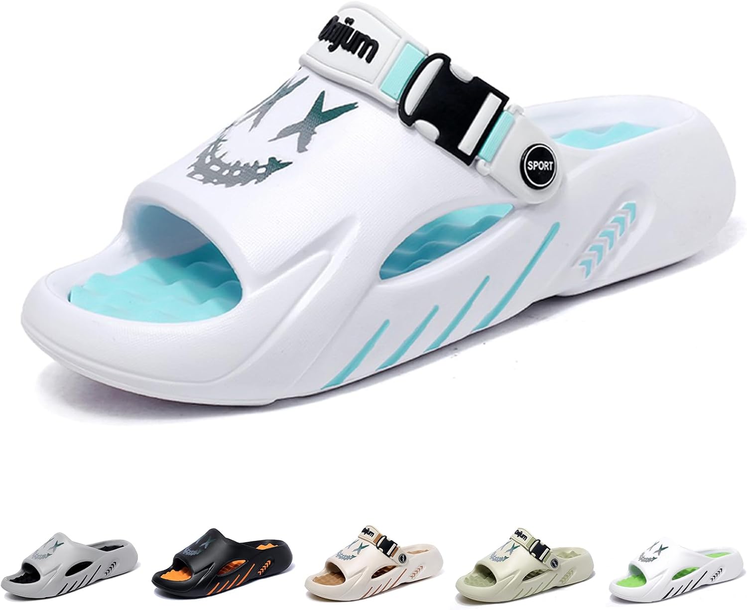 

Мужские шлепанцы Gezolligheid Fashion, женские мягкие легкие домашние шлепанцы для душа, нескользящие пляжные шлепанцы, удобные тапочки, сандалии из ЭВА, светло-голубой