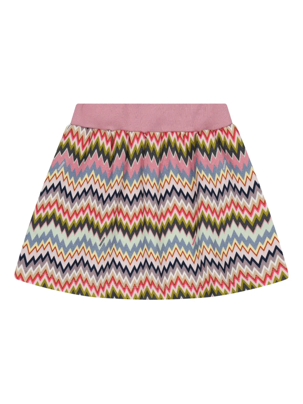 

Юбка с эластичным поясом и узором зигзаг Missoni Kids, розовый