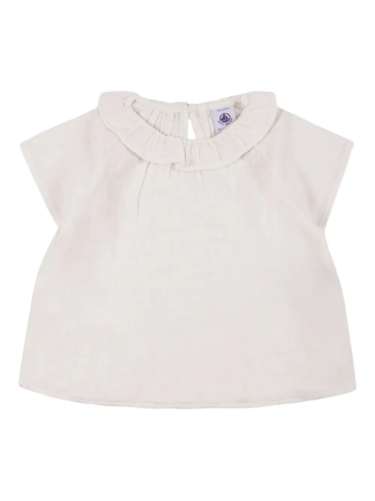 

Блузка из хлопчатобумажной марли Petit Bateau, белый
