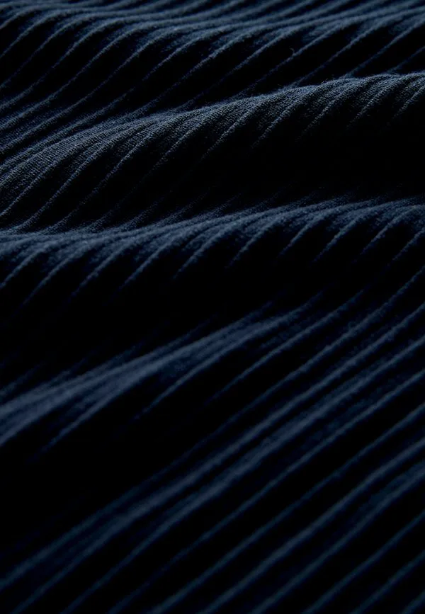 Рубашка-Поло с текстурированным воротником стандартного кроя Next, Navy Blue — фото 3