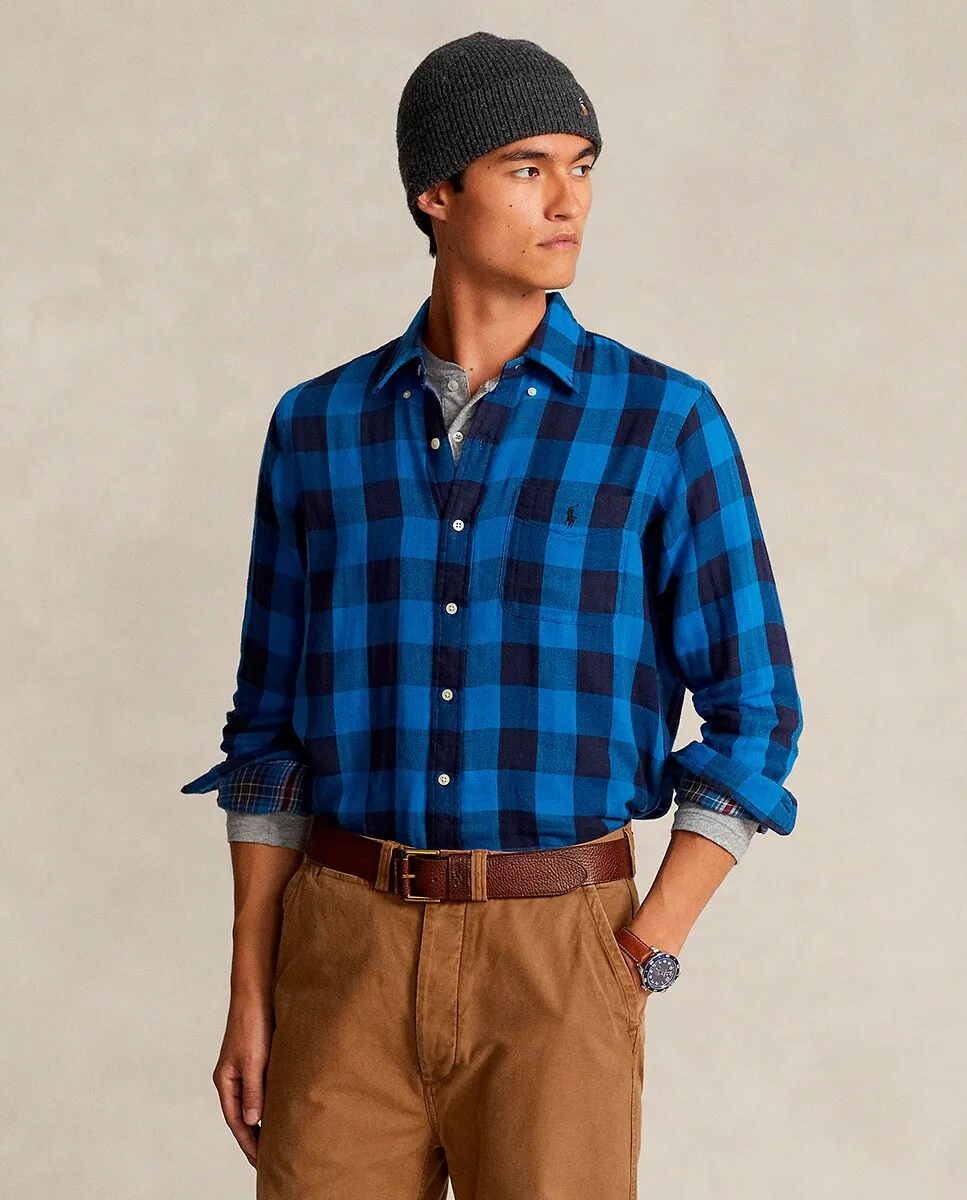 

Мужская двусторонняя рубашка стандартного кроя Polo Ralph Lauren, синий