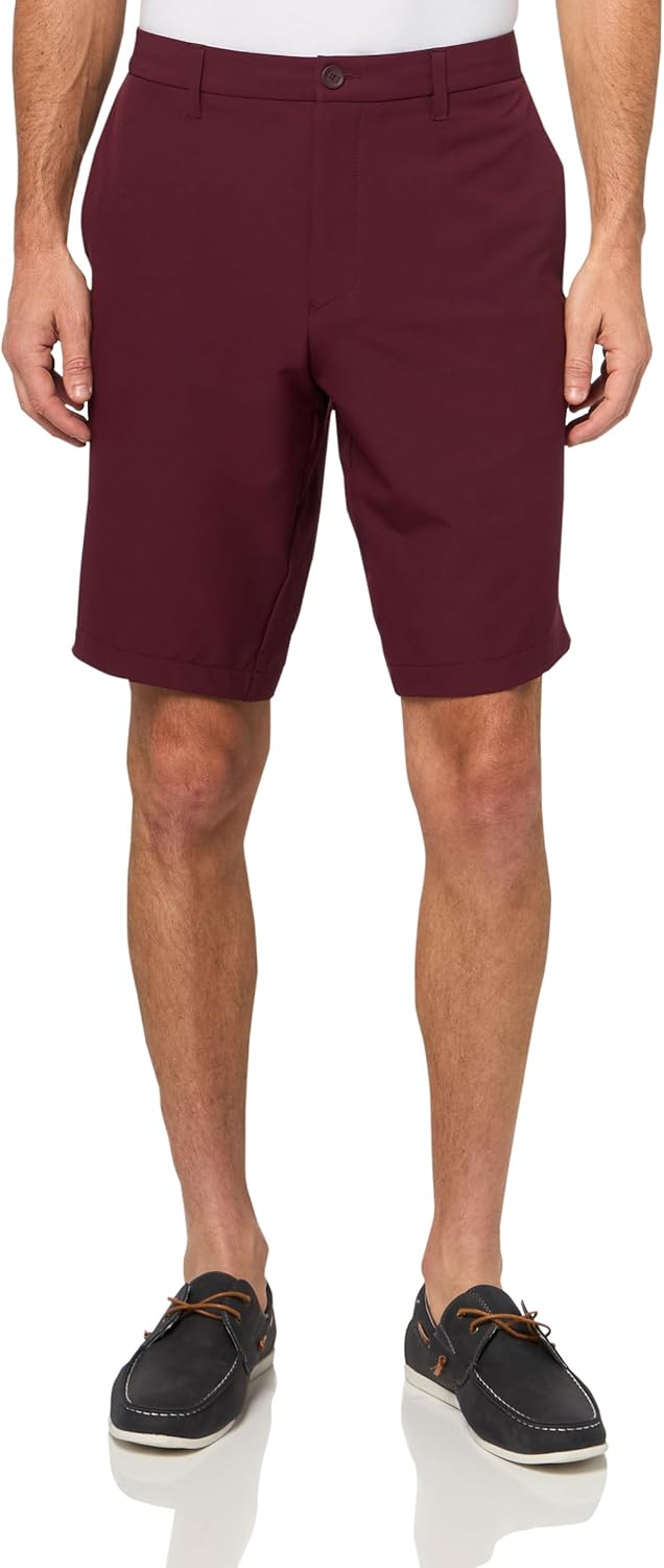 

BOSS Мужские техно-твилловые чинос шорты, Black Cherry