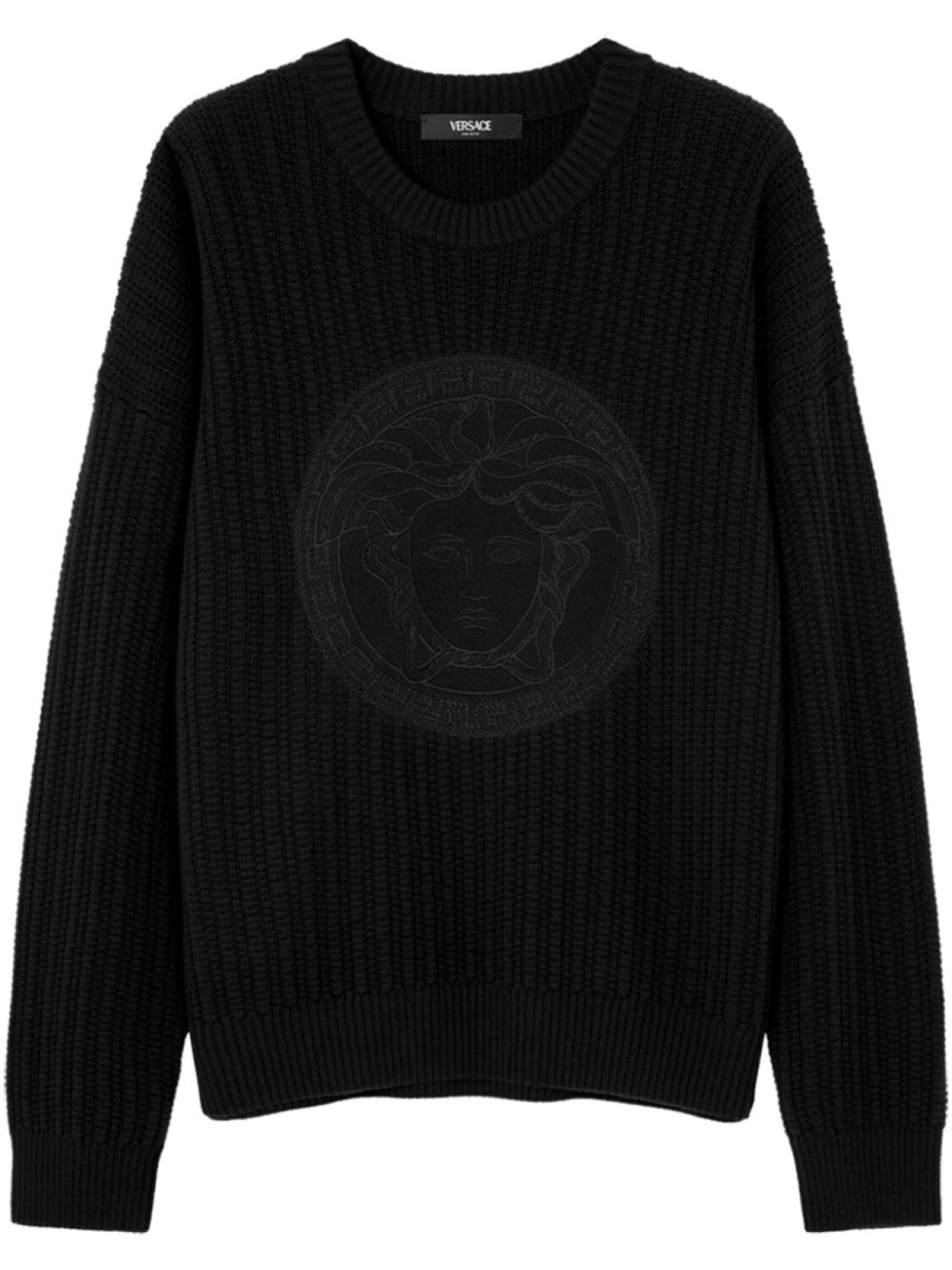 

Свитер с косичками «Медуза» Versace, черный