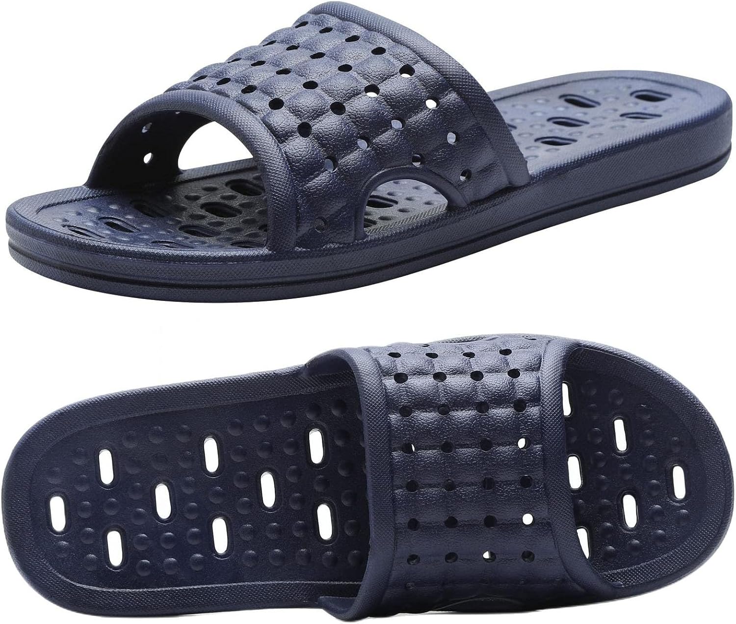 

Вьетнамки для душа MUQGAOP быстросохнущие, противоскользящие, с отверстиями для слива, для женщин и мужчин, для общежития, бассейна и спортзала, синий